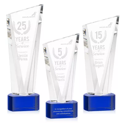 Plymouth Award on Paragon Base - Blue