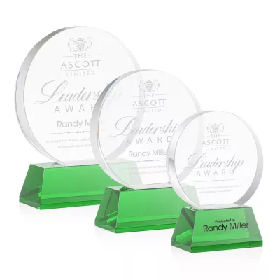 Glenwood Award on Base - Green