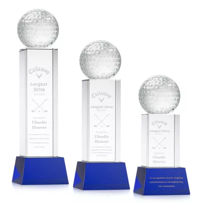 Golf Ball Award on Belcroft Base - Blue