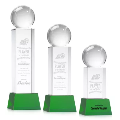 Baseball Award on Belcroft Base - Green