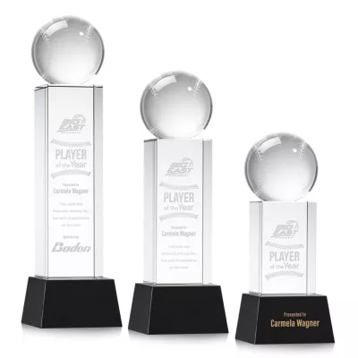 Baseball Award on Belcroft Base - Black