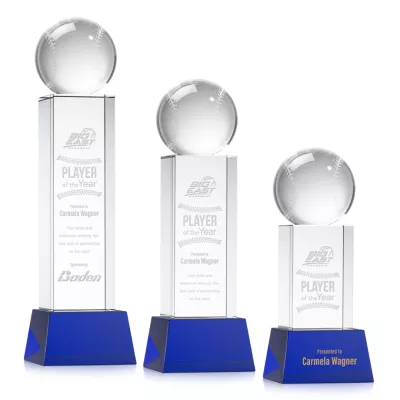 Baseball Award on Belcroft Base - Blue