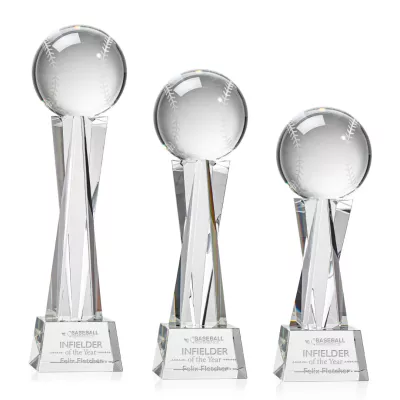 Baseball Award on Grafton Base - Clear