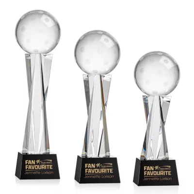 Pickleball Award on Grafton Base - Black