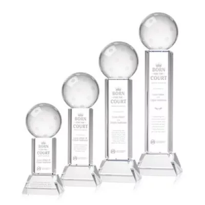 Pickleball Award on Stowe Base - Clear