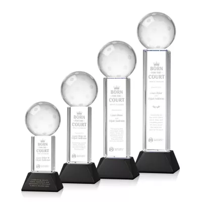 Pickleball Award on Stowe Base - Black