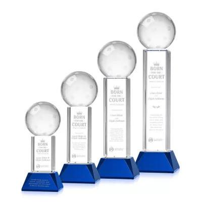 Pickleball Award on Stowe Base - Blue