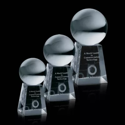 Crystal Ball Award on Tall Base