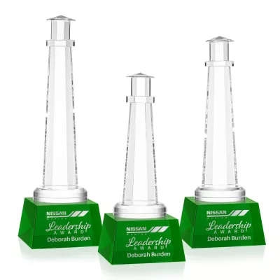 Lighthouse Award on Robson Base - Green