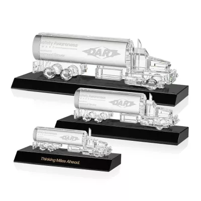 Crystal Oil Tanker on Base - Black