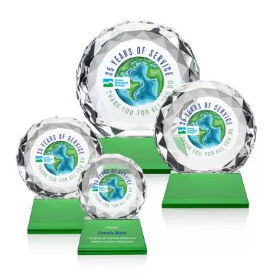 Seville VividPrint™ Award on Entwhistle Base - Green