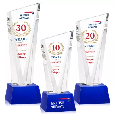 Plymouth VividPrint™ Award on Robson Base - Blue
