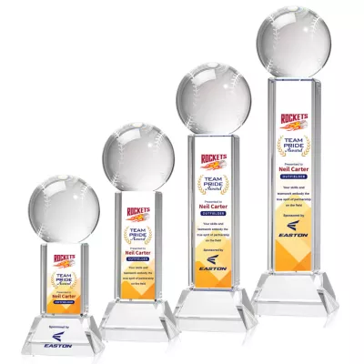 Baseball VividPrint™ Award on Stowe - Clear