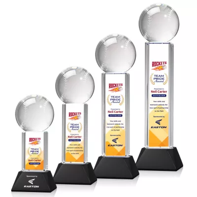 Baseball VividPrint™ Award on Stowe - Black