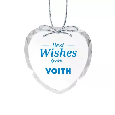 Optical Ornament - Heart Imprinted