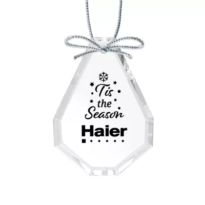 Optical Ornament - Teardrop Imprinted