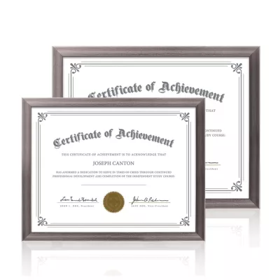 Calais Certificate Frame - Gun Metal