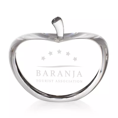 Clear Apple w/ Flat Front & Back