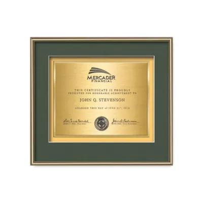 Fenestra Certificate TexEtch - Gold