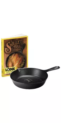 Lodge 8" Cast Iron/Skillet Full Cookbook Gift Set