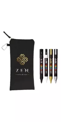 POSCA 4 Piece Metallic Marker Set with Bag