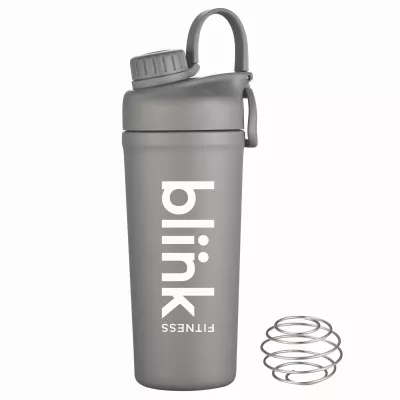 27 oz Shaker & Water Bottle with Stainless Steel Agitator