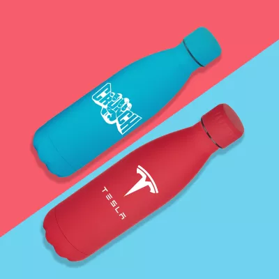 17 oz Vacuum Insulated Matte Soft Touch Stainless Steel Bottle