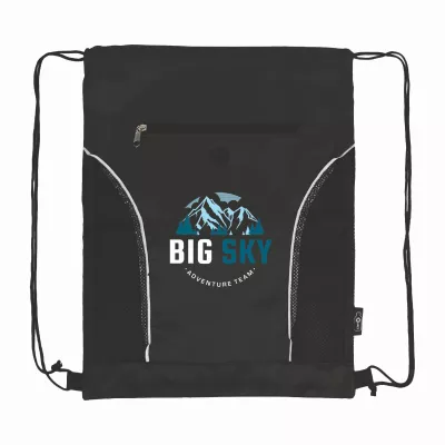 Eco-Friendly RPET Drawstring Bag with Mesh