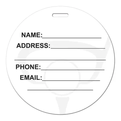 Golf Ball Shaped Luggage Tag