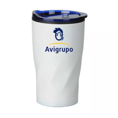 14 oz White Stainless Steel Twisting Tumbler