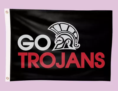 2-ft. H x 3-ft. W Team Flag (SINGLE SIDE PRINT)