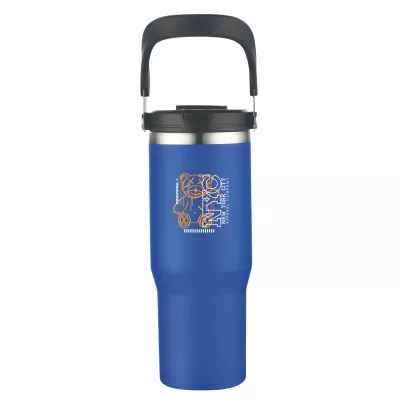 30 oz. Double Wall Tumbler with Flip Straw and Ergonomic Handle