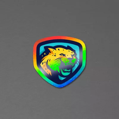2" x 2" Vinyl Die Cut Holographic Sticker 6mil