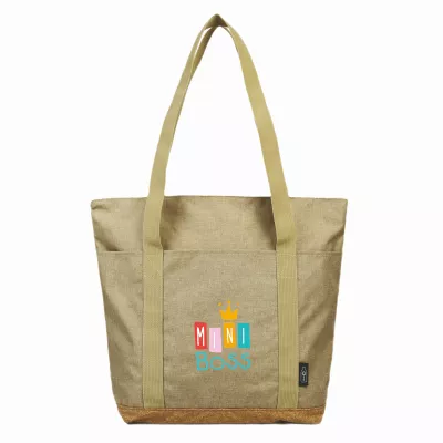 Sustainable Cork & RPET Tote With Zipper