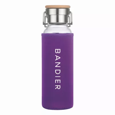 20 Oz Glass Water Bottle With Neoprene Protective Sleeve