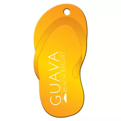 Orange Flip Flop Shaped Luggage Tag