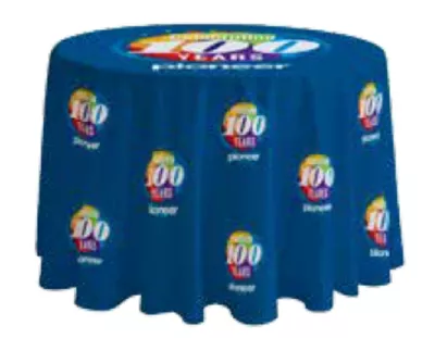 4-ft. Round FULL BLEED Table Cover with 25" Overhang