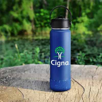 27 oz. Stainless Steel Water Bottle with Silicone Bottom Sleeve