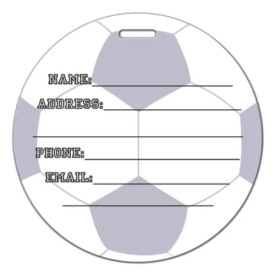 Soccer Ball Shaped Luggage Tag