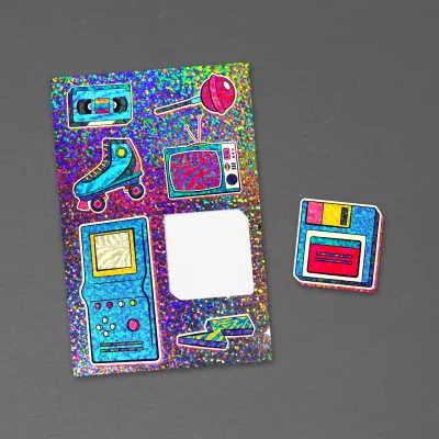 4" x 6" Glitter Sticker Sheet