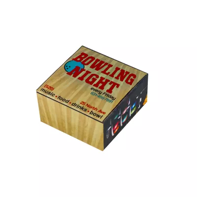 6" x 6.375" x 3.375" E-Flute Tuck Box Single Side