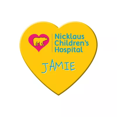 1.75" x 1.625" Heart Name Badge