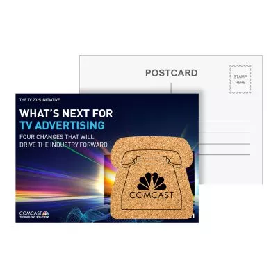 Post Card w/Phone Shaped Cork Coaster