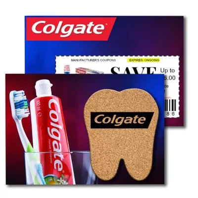 Post Card with Tooth Cork Coaster