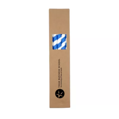10 Pack Biodegradable Paper Straws in Paper Box (0.8 cm diameter)