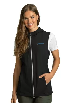 Greg Norman Women's Windbreaker Full-Zip Hooded Vest