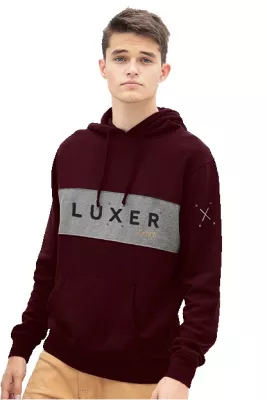 Premium Cotton Blocked Fleece Pullover Hoodie