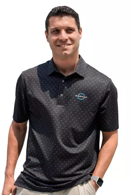 Greg Norman Micro Pique Spinner Print Polo