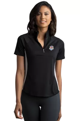 Greg Norman Women's Play Dry ML75 Racer Mock Neck Polo Shirt