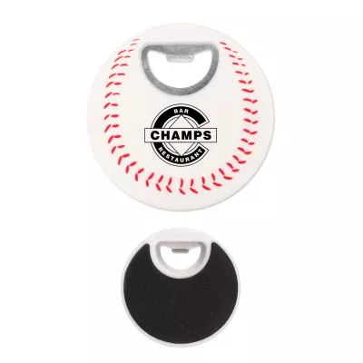 Baseball Coaster Bottle Opener